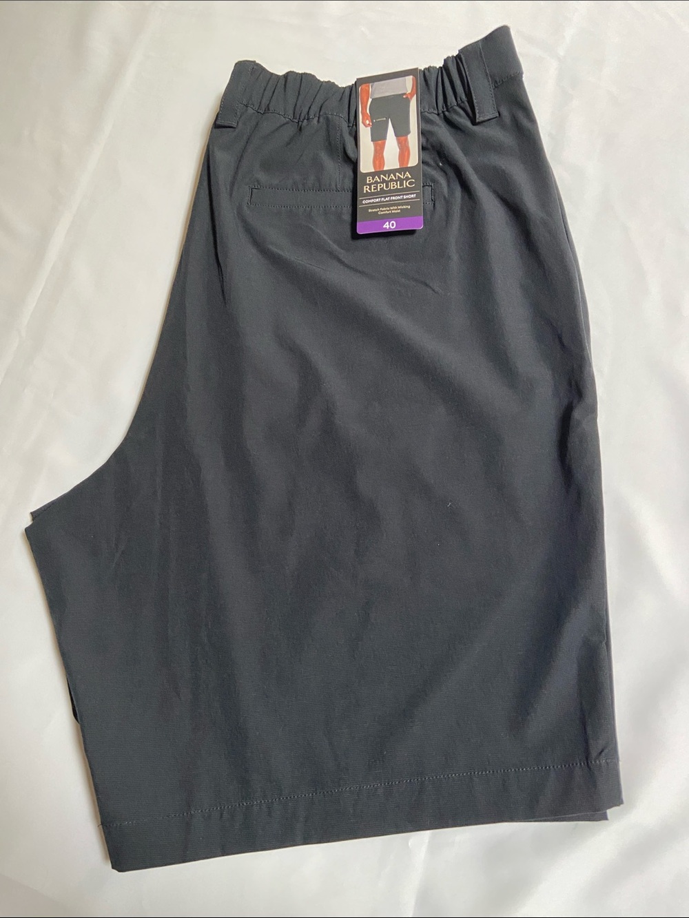 Banana Republic Men's Black Flat-Front Shorts